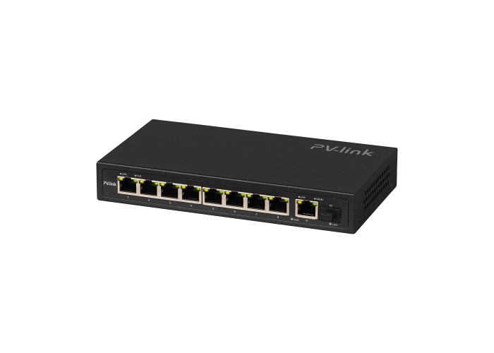 PV-GPOE08G1S1, 10 портовый коммутатор 8хРоЕ 10/100/1000 Мбит/с, SFP порт