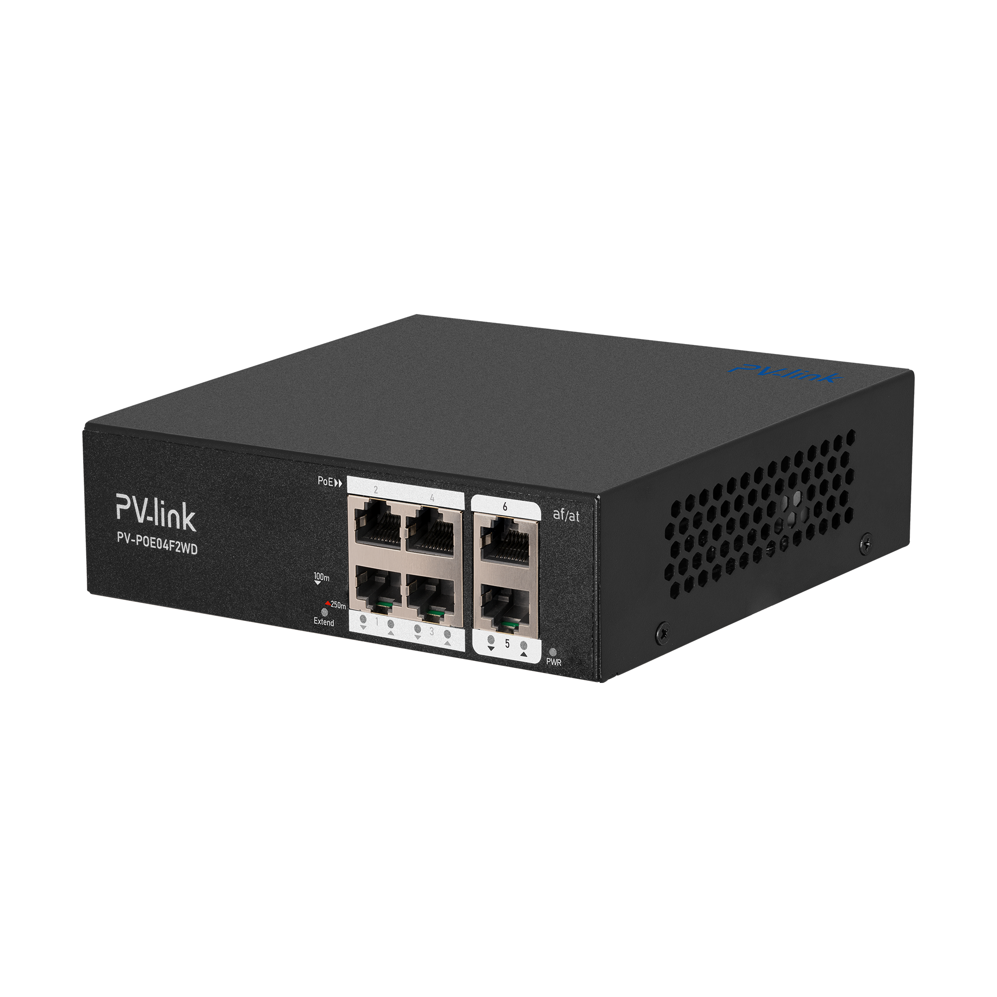 PV-POE04F2WD - 6 портовый коммутатор 10/100 Мбит/с с 4 портами PoE