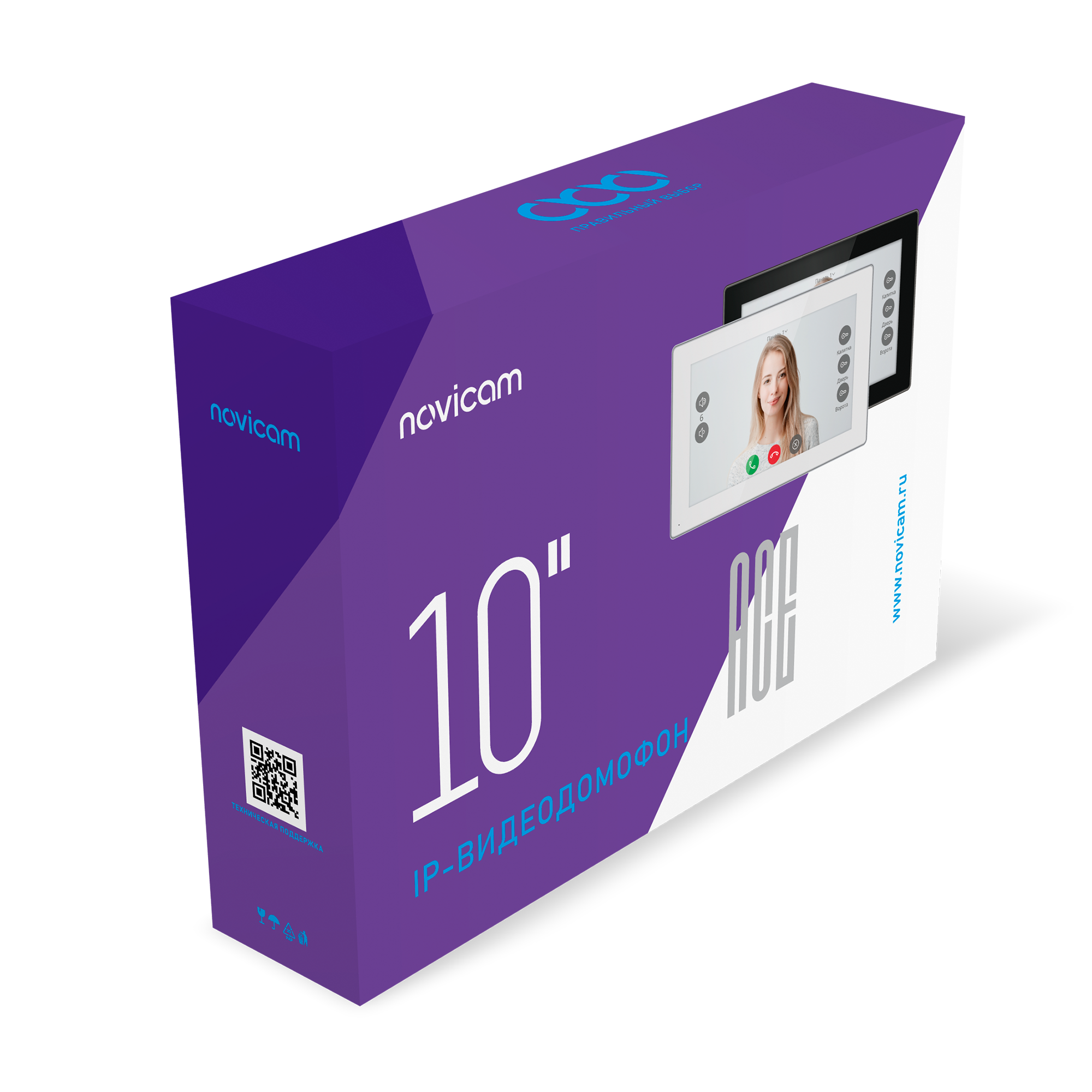 ACE 10 IP BLACK, 10" IP монитор видеодомофона с сенсорным экраном