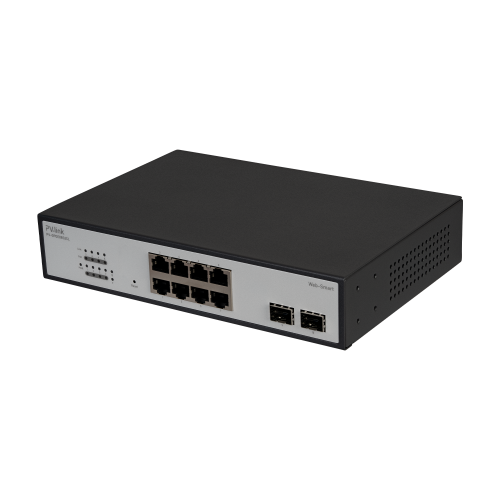 PV-GPOE08S2CL, 10 портовый коммутатор 8хРоЕ 100/1000, Web-Smart,  2xUplink, 120Вт