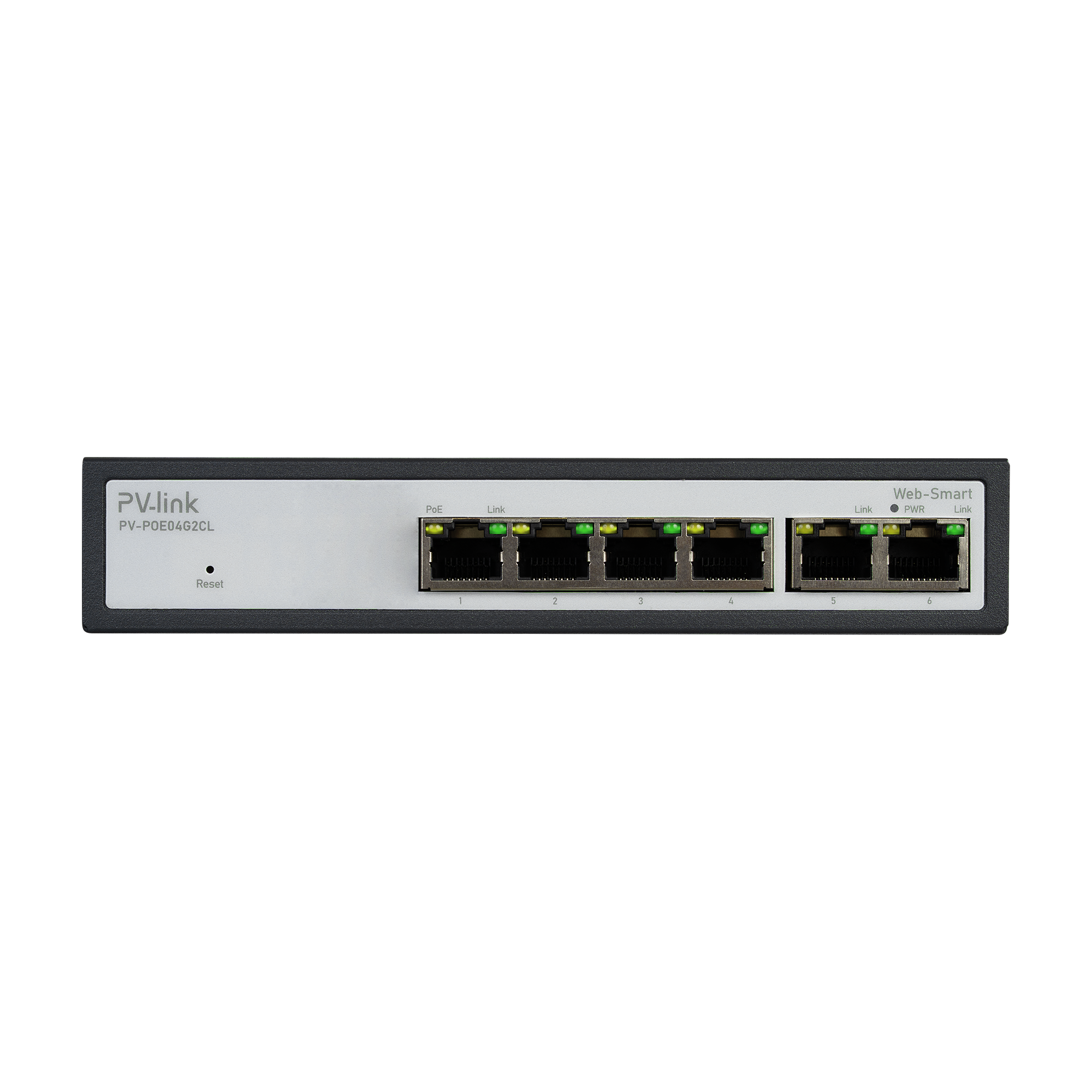 PV-POE04G2CL, 10 портовый коммутатор 8хРоЕ 100/1000, Web-Smart, 2xUplink, 60Вт — изображение 3